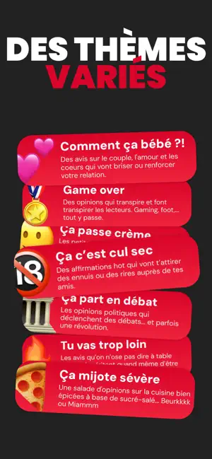 Unpopular Opinions, Jeu débats iPhone screenshot 3