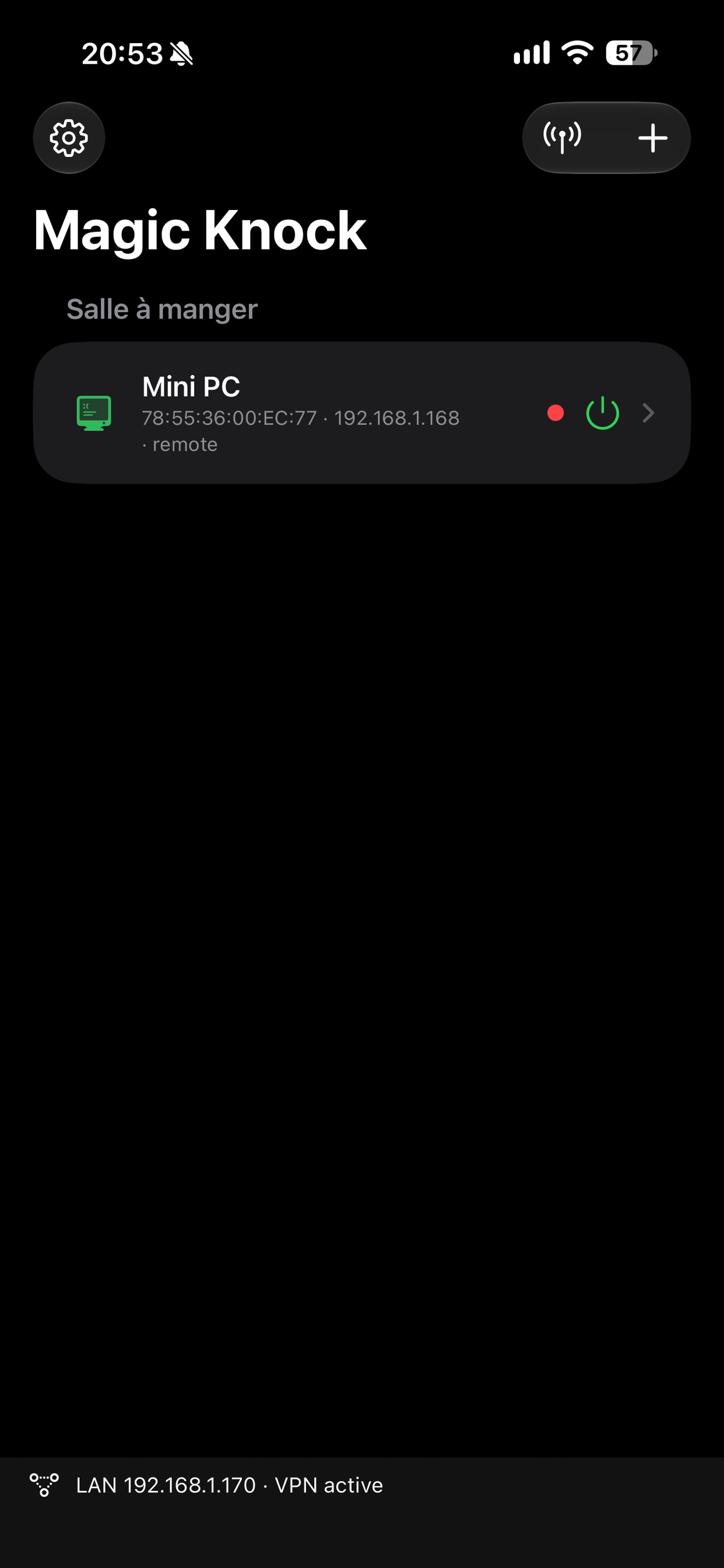 Screenshot 1 of Magic Knock – Wake On LAN