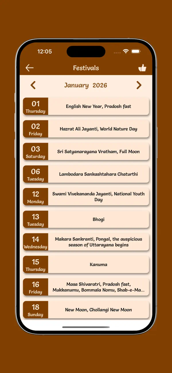 Screenshot #3 pour Hindu Calendar 2026