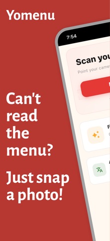 Yomenu - Asian Menu Translator iPhone screenshot