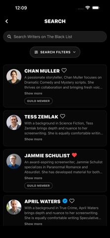 The Black List: Industry iPhone screenshot