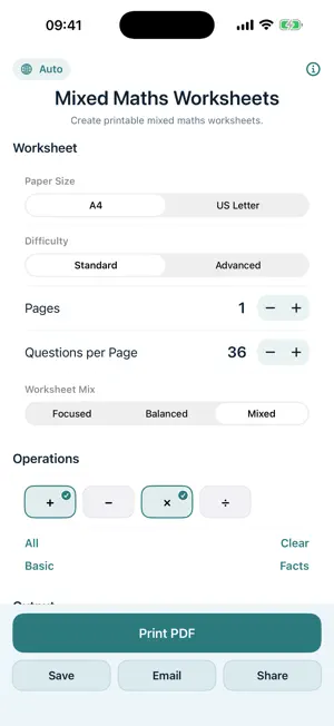 Mixed Operations Worksheets screenshot 3