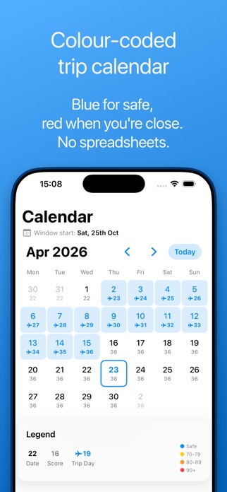 Schengen Calendar Screenshot 2 of 5