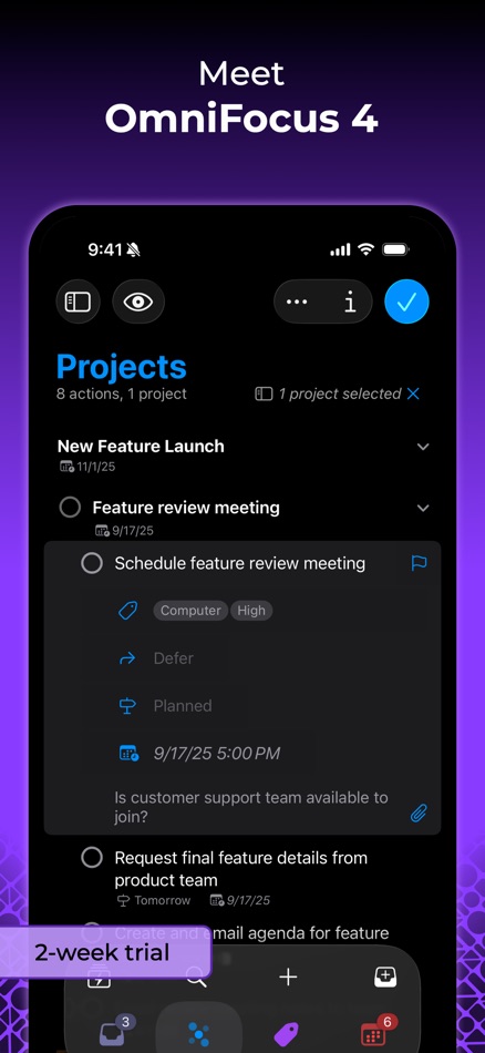 #1. OmniFocus 4 (iOS) Oleh: The Omni Group