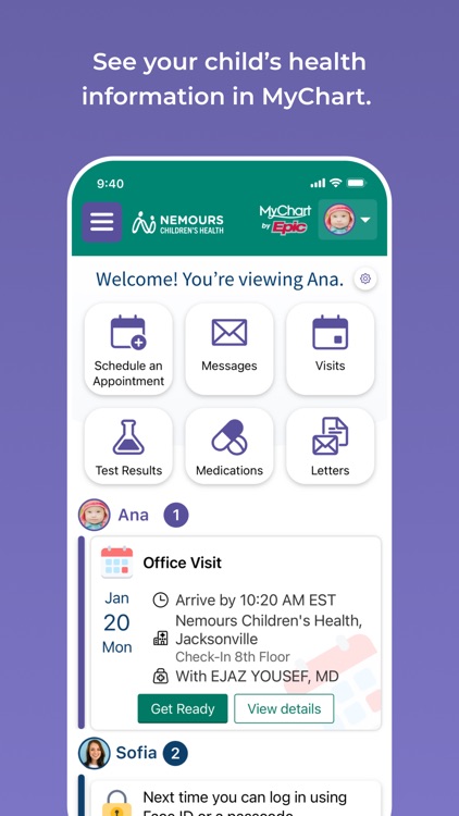 Nemours Children’s MyChart