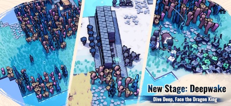 Inkvasion - Users can explore dynamic environments like the Deepwake stage and encounter diverse unit formations.