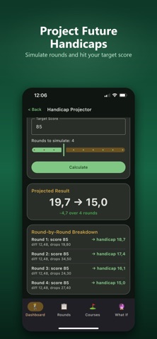 Golf Handicap: Track & Plan iPhone screenshot