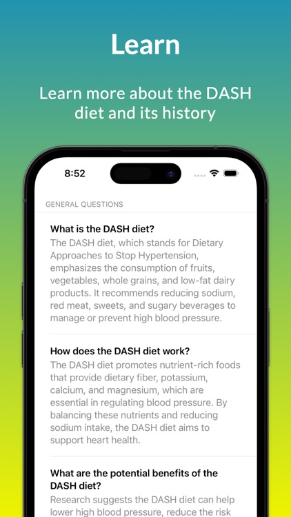 DASH Diet: Reduce Hypertension screenshot-4