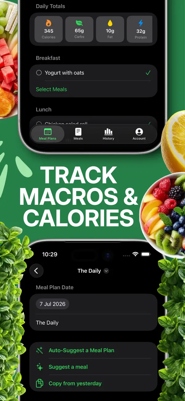 Screenshot #2 pour My Meal Plan: Food Tracker