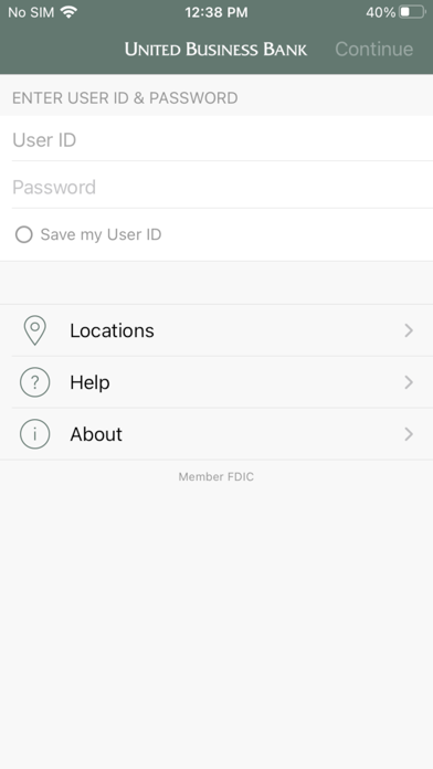 United Business Bank Mobile Screenshot