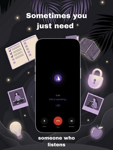 Vela: AI Menthal Health Coach iPad screenshot