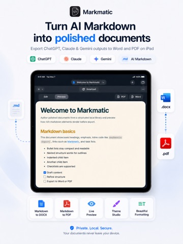 Markmatic - AI to Word & PDF iPad screenshot