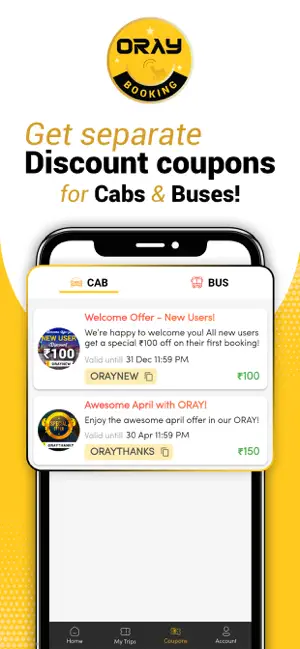 Oray : Outstation Taxi & Bus iPhone screenshot 3