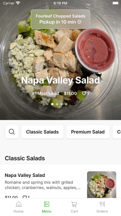 Fourleaf Chopped Salads App iPhone screenshot 2 - Food & Drink app