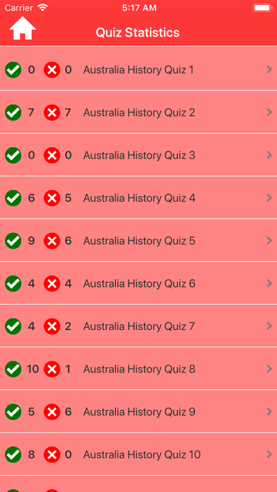 Australia History Quiz Screenshot