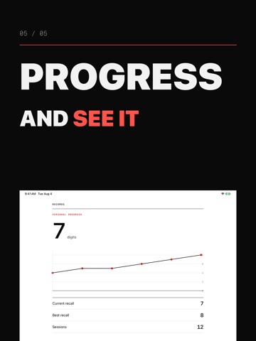 Memory Trainer: Span iPad screenshot