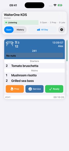 WaiterOne KDS Screenshot 1 of 4