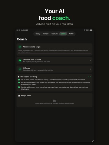 Calory: AI Calorie Coach iPad screenshot