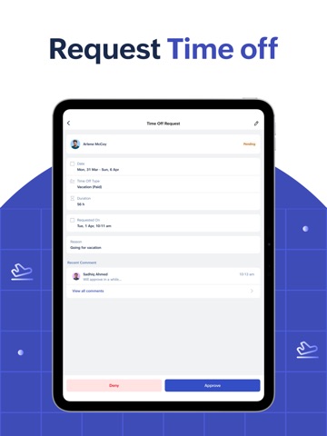 Zoho Shifts iPad screenshot