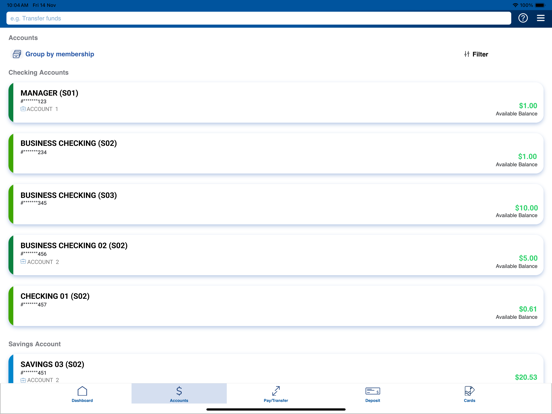 Credit Union of Colorado iPad screenshot