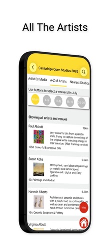 Cambridge Open Studios 2026 screenshot