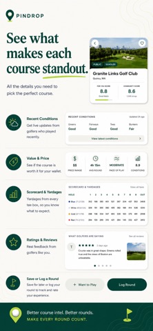 Pindrop Golf List iPhone screenshot