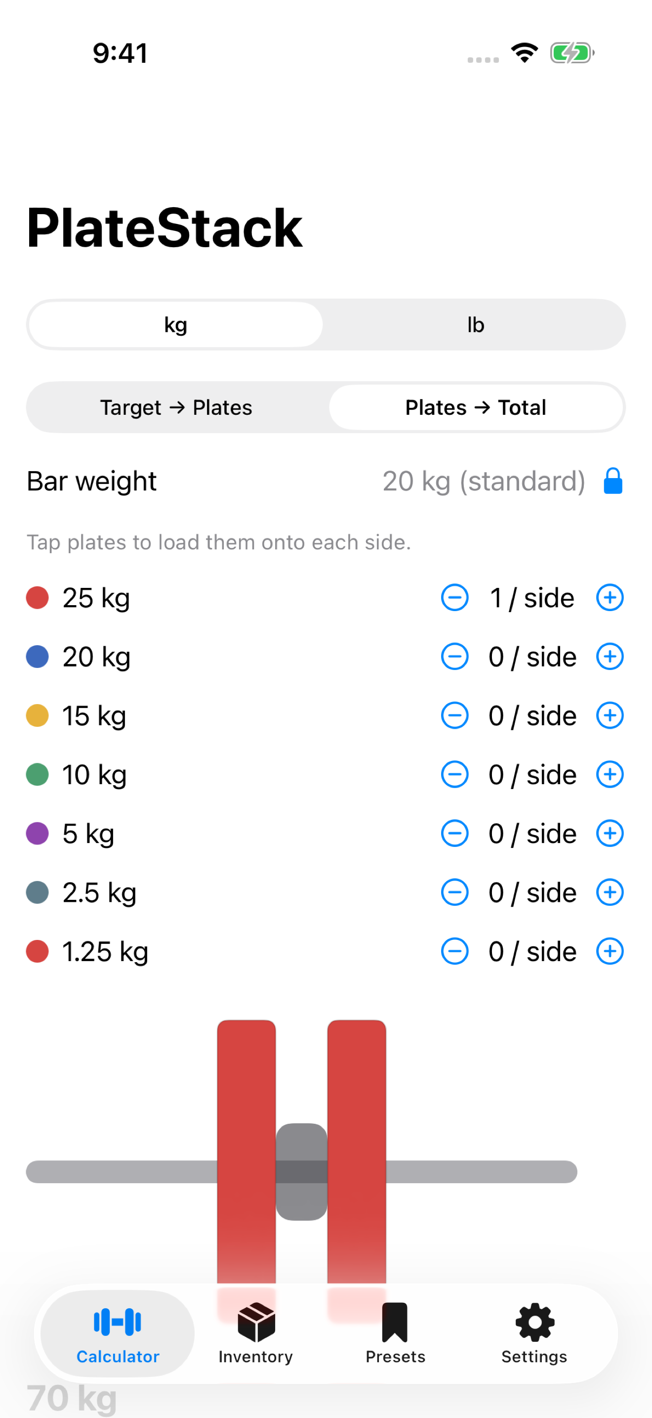 PlateStack: Plate Calculator screenshot 2