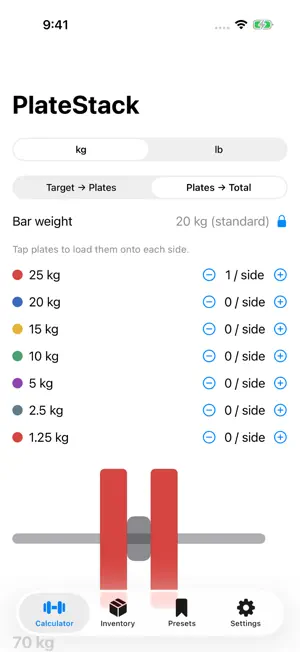 PlateStack: Plate Calculator screenshot 2