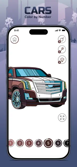 Cars Color By Number screenshot 2