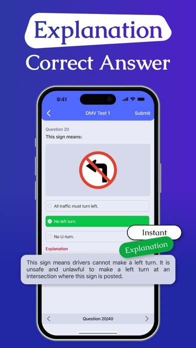 DMV Permit Practice Test + Screenshot