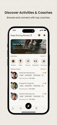 Nasaa - Find Your Coach iPhone screenshot