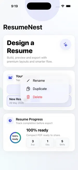 Resume Nest screenshot 2