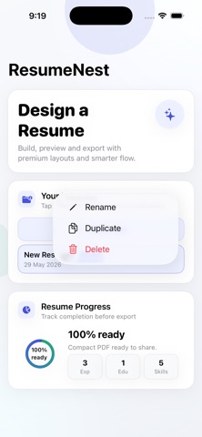 Resume Nest screenshot