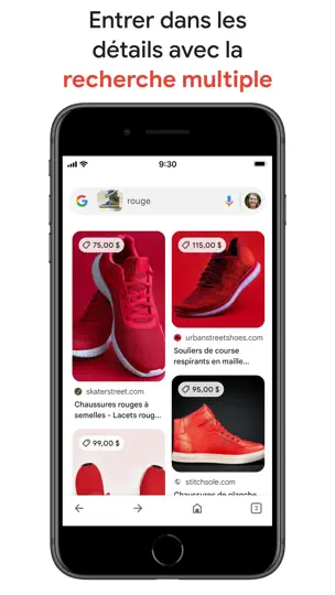 Capture d'écran de Google sur iPhone 5