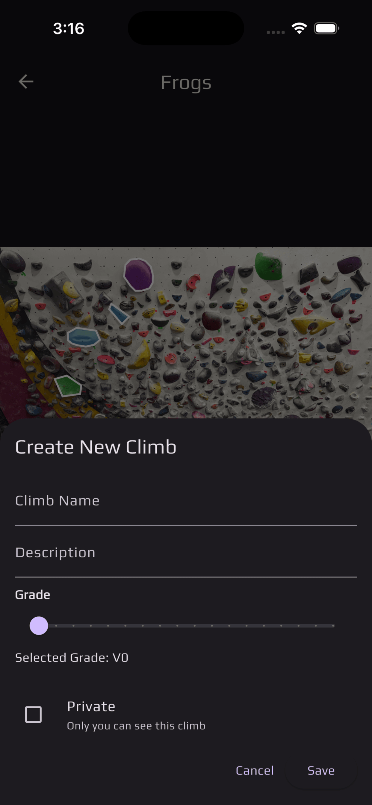 First Ascent Spray Wall
