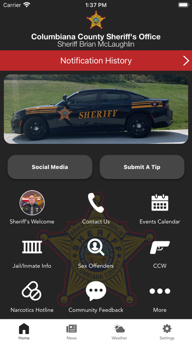 Columbiana County Sheriff OH Screenshot
