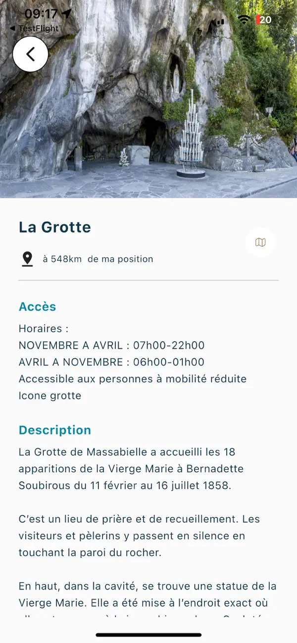 Screenshot #1 pour Sanctuaire Notre-Dame Lourdes