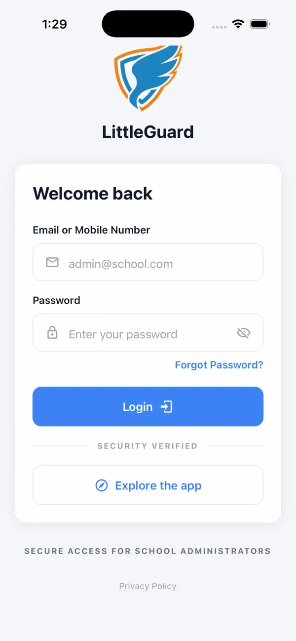 Screenshot #1 pour LittleGuard School Manager