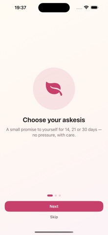 Askeza: Daily Ritual iPhone screenshot