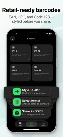 QR Code or Barcode iPhone screenshot