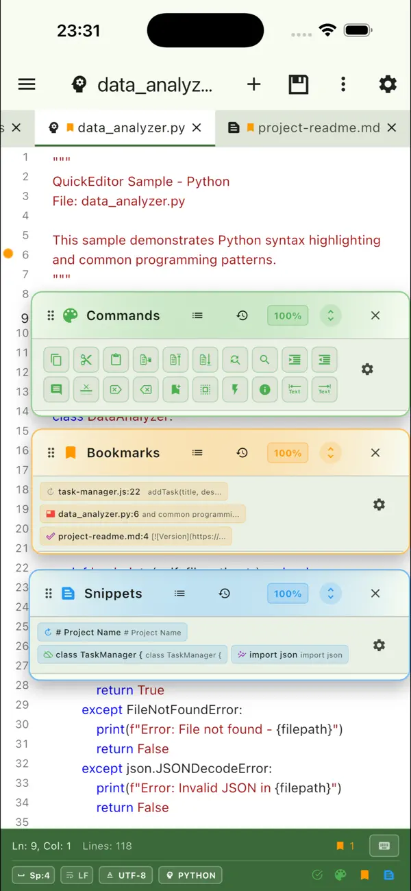 #1. QuickEditor - Text & Code (iOS) بواسطة: KAZUHIRO KAKIMOTO