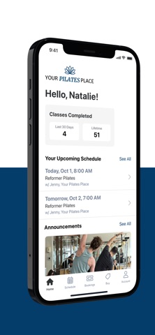 Your Pilates Place iPhone screenshot