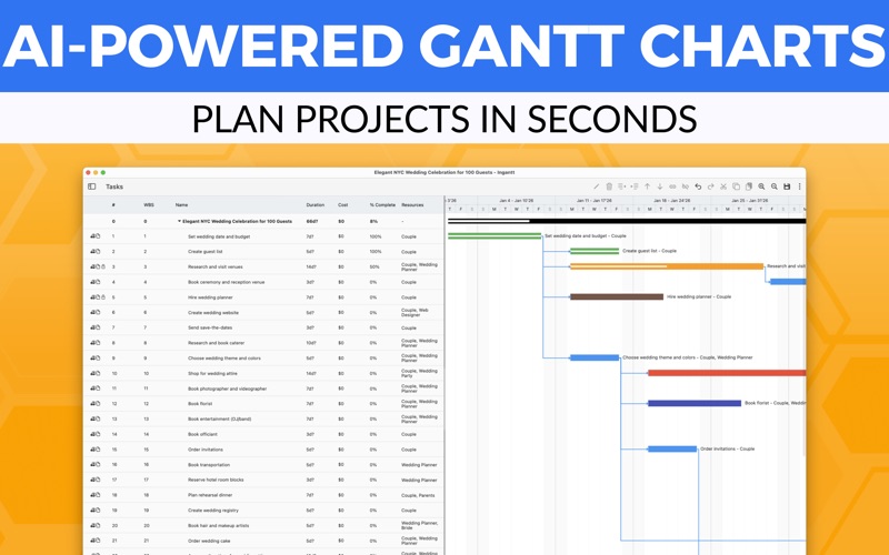 Gantt chart AI planner-Ingantt iPhone screenshot