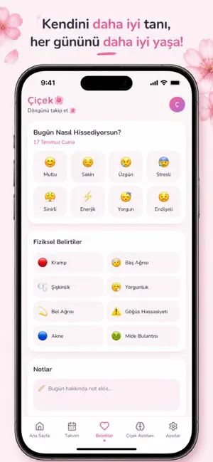 Çiçek - Adet Takvimi screenshot 1