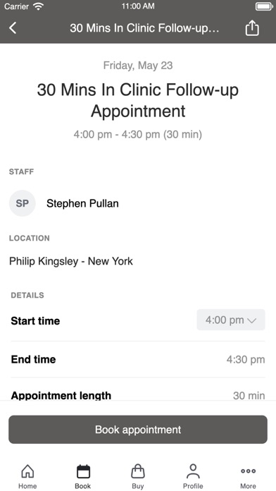 Philip Kingsley Clinic NY screenshot