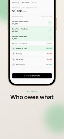 Dividator: Split expenses iPhone screenshot