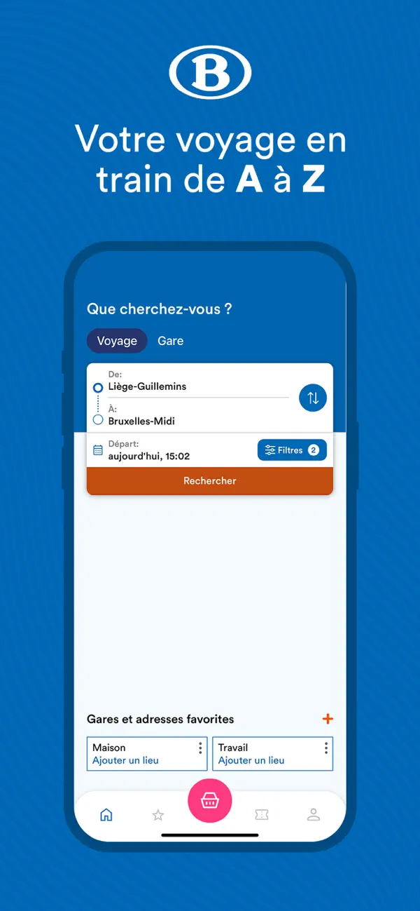 Screenshot #1 pour SNCB: Info & tickets de train