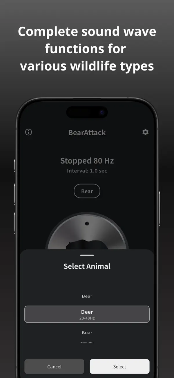 Screenshot #3 pour BearAttack Wildlife repel App