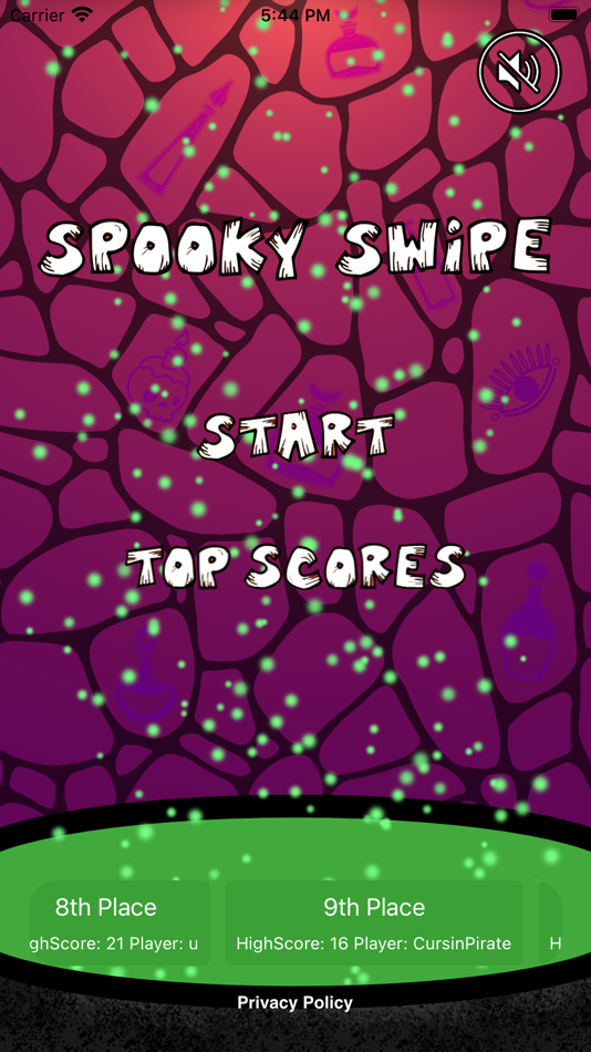 #1. Spooky Swipe (iOS) 由: Benjamin Gyurko