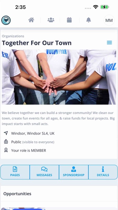VolunTie - Volunteering App Screenshot